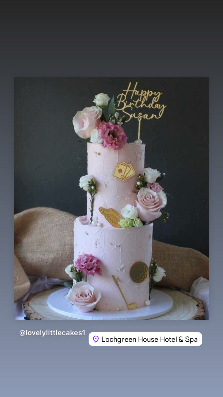 Personalised sports/hobbies cake