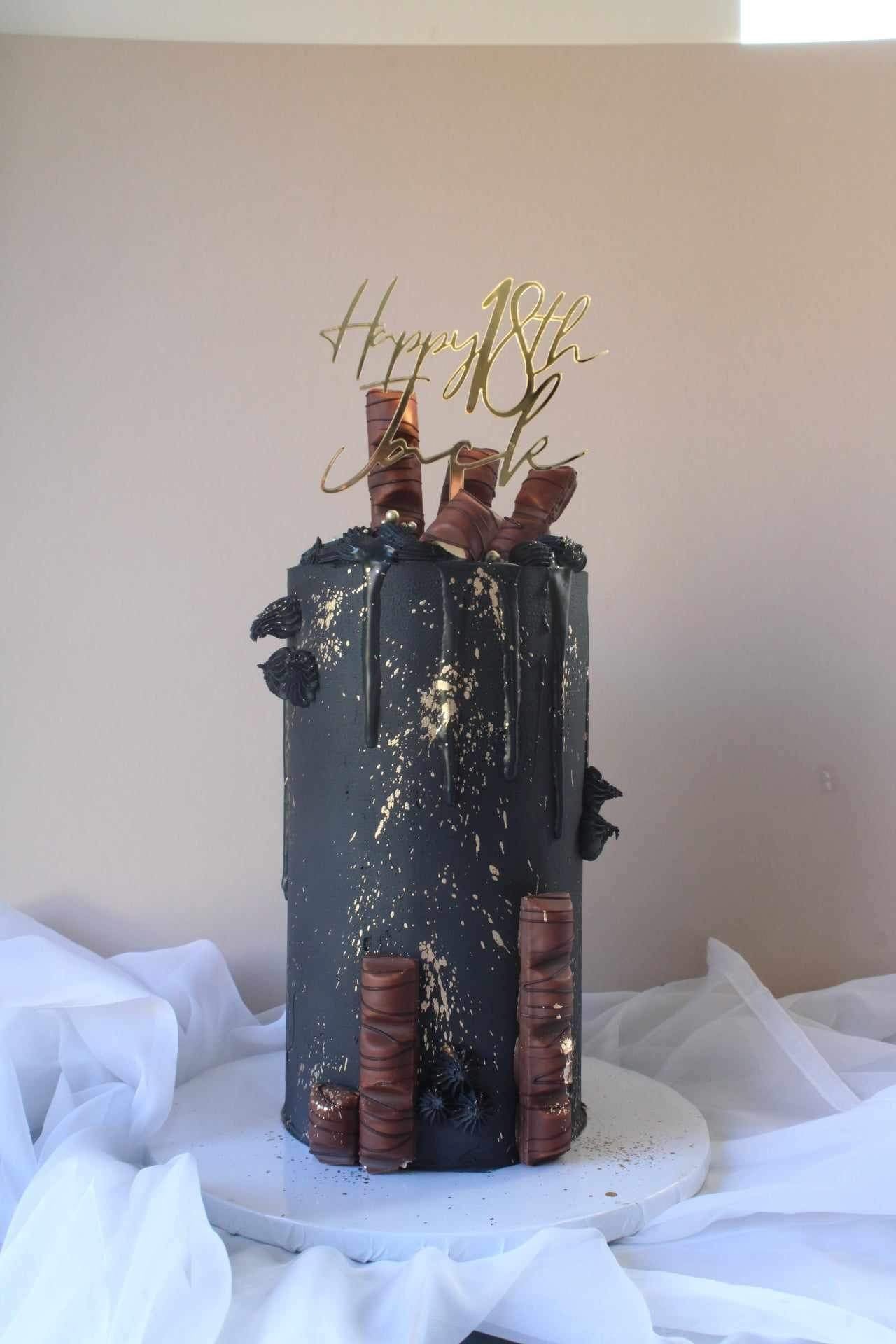 Single tier drip cake