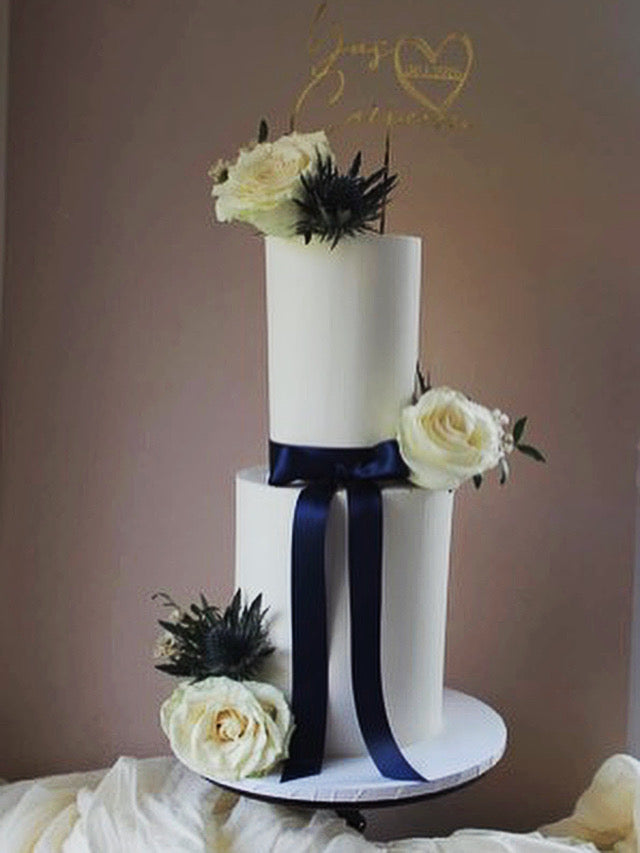 Small two tier wedding cake