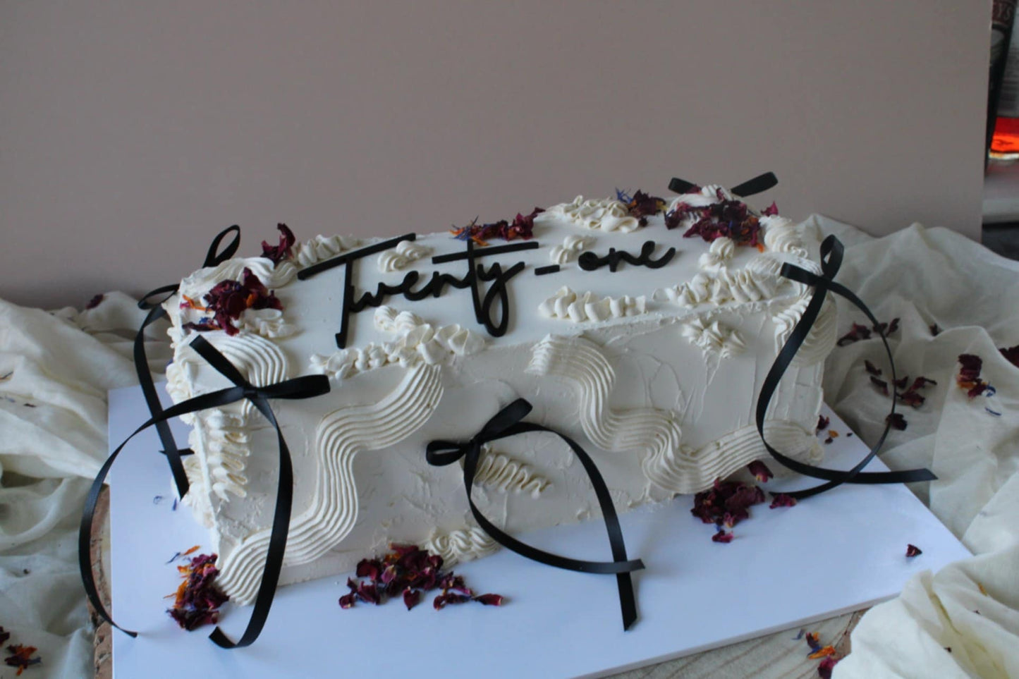 Modern vintage cake bar