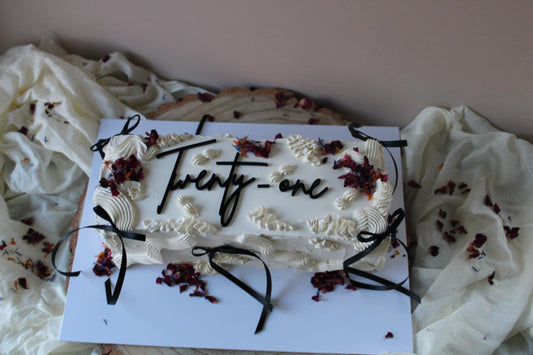 Modern vintage cake bar